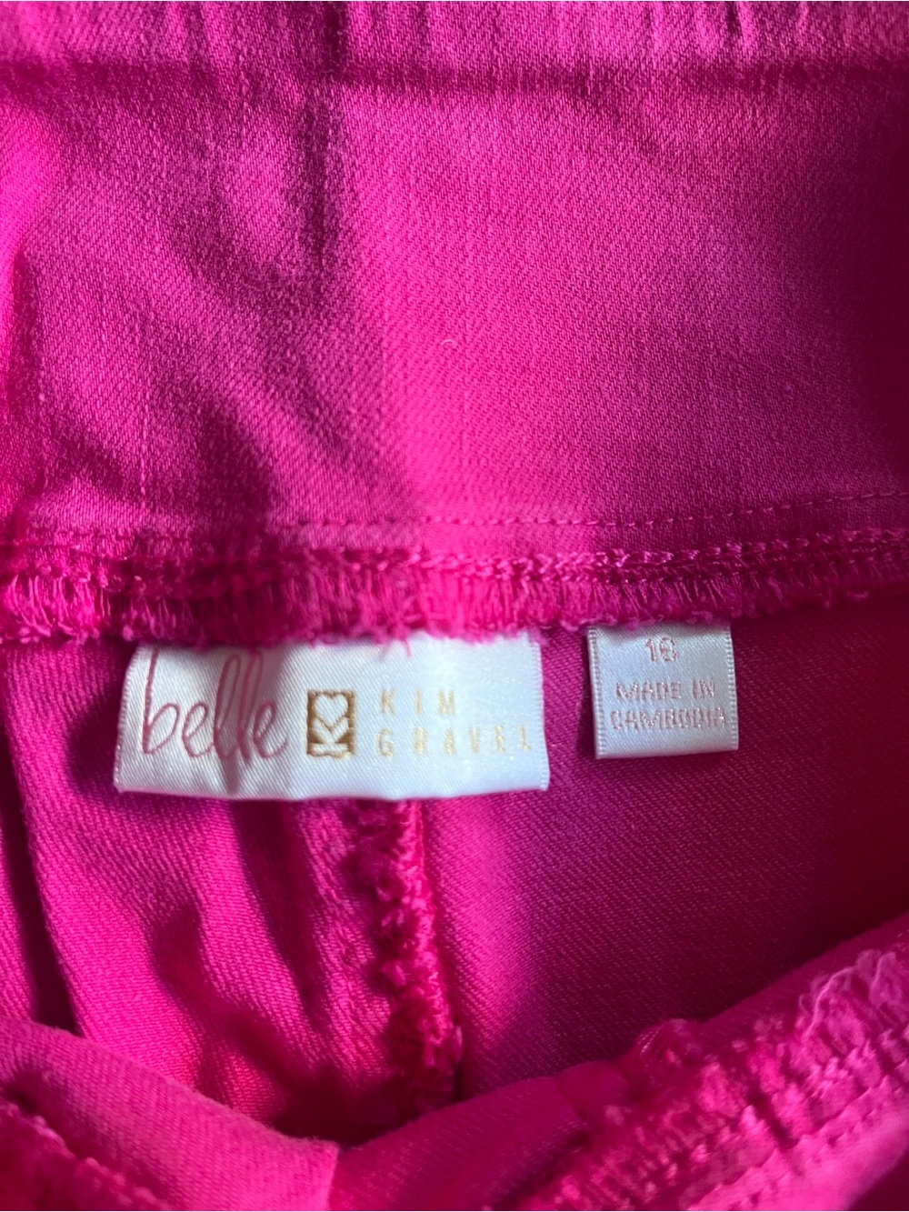 Belle by Kim Gravel Bright Pink Cropped Ankle Jeans - Picture 3 of 3